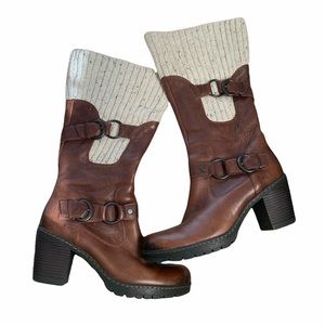 Born BOC Brown Knee High Sweater Boots